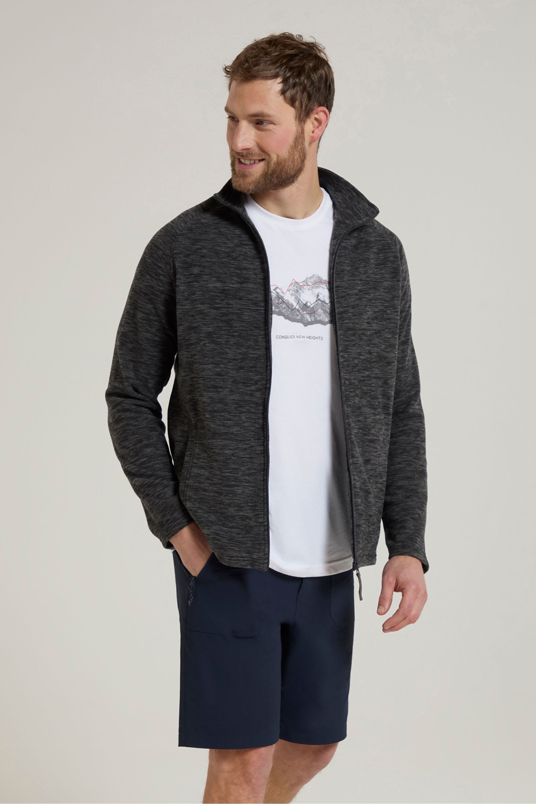Buy Mountain Warehouse Light Black Mens Snowdon II Fleece Full Zip Jacket from Next Luxembourg