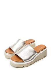 Moda in Pelle Silver Namya High One Band Wedges - Image 2 of 4