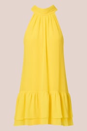 Adrianna Papell Yellow Chiffon Trapeze Short Dress - Image 7 of 7