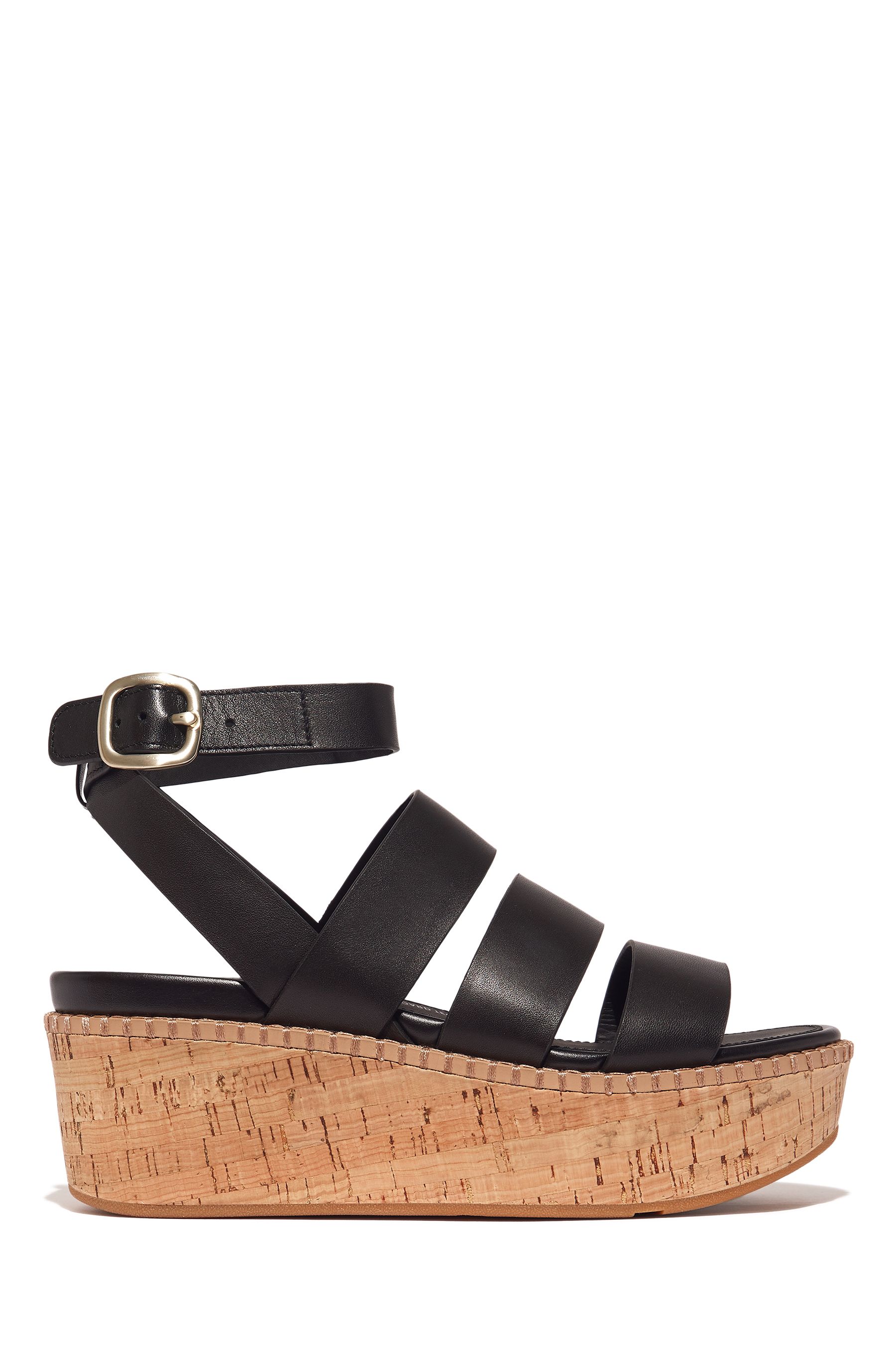 Wedge black sandals uk top