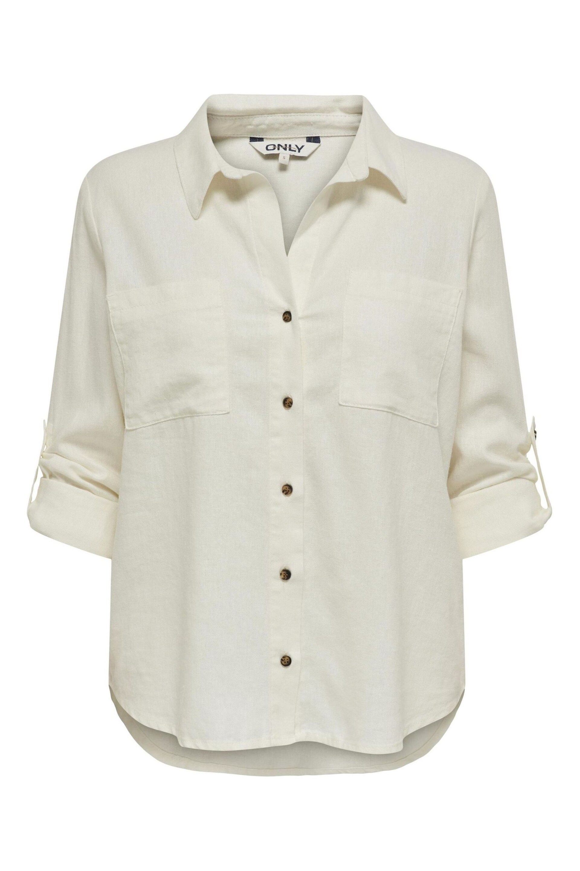 ONLY White Utility Cargo Pocket Detail Shirt - Image 5 of 6