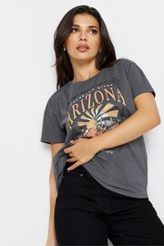 PixieGirl Petite Grey Grey 'Arizona' Slogan Print T-Shirt - Image 3 of 5
