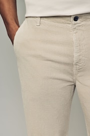 Ecru White Relaxed Fit Corduroy Chino Trousers - Image 5 of 10