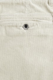 Ecru White Relaxed Fit Corduroy Chino Trousers - Image 9 of 10