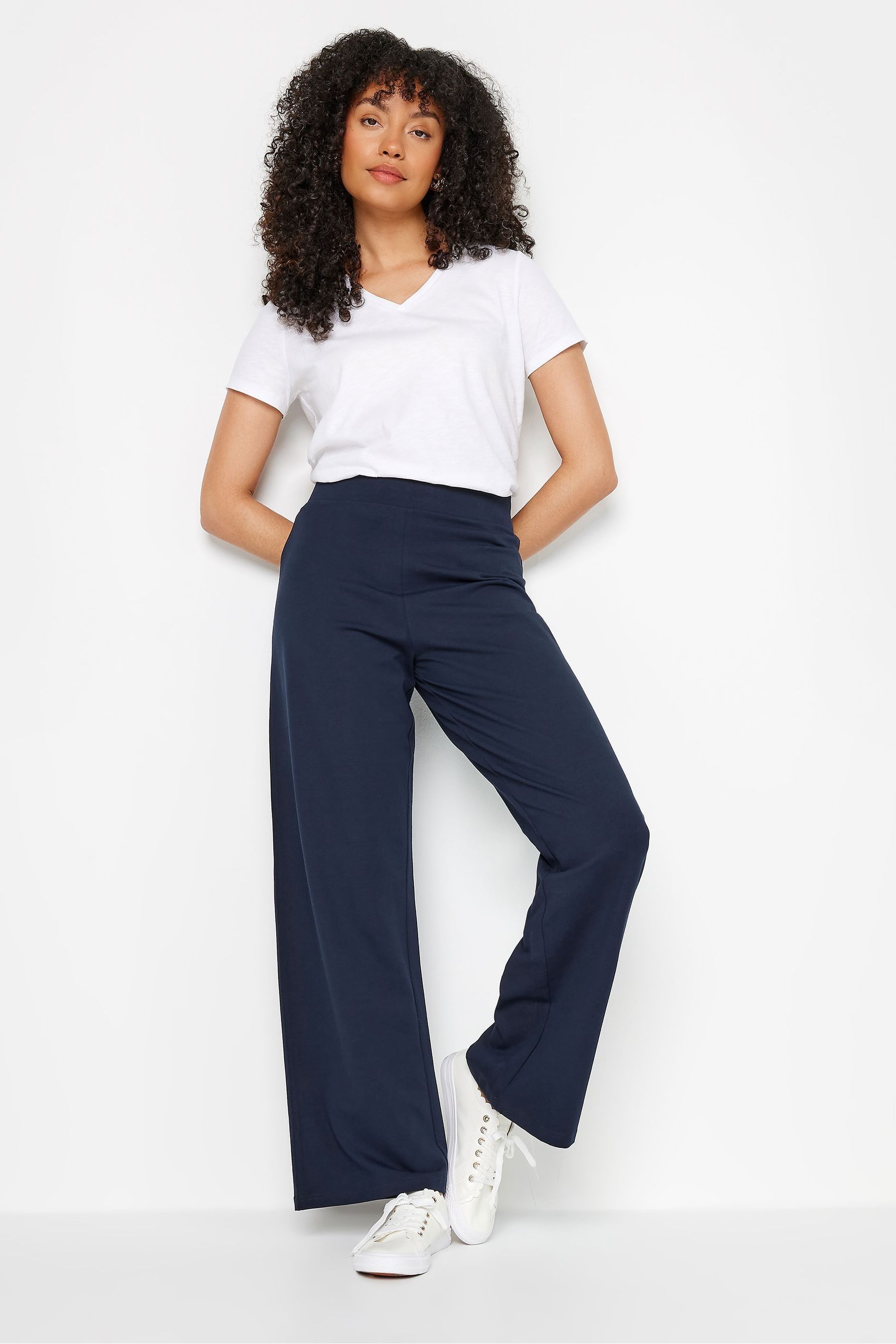 M Co Blue Wide Leg Yoga Trousers