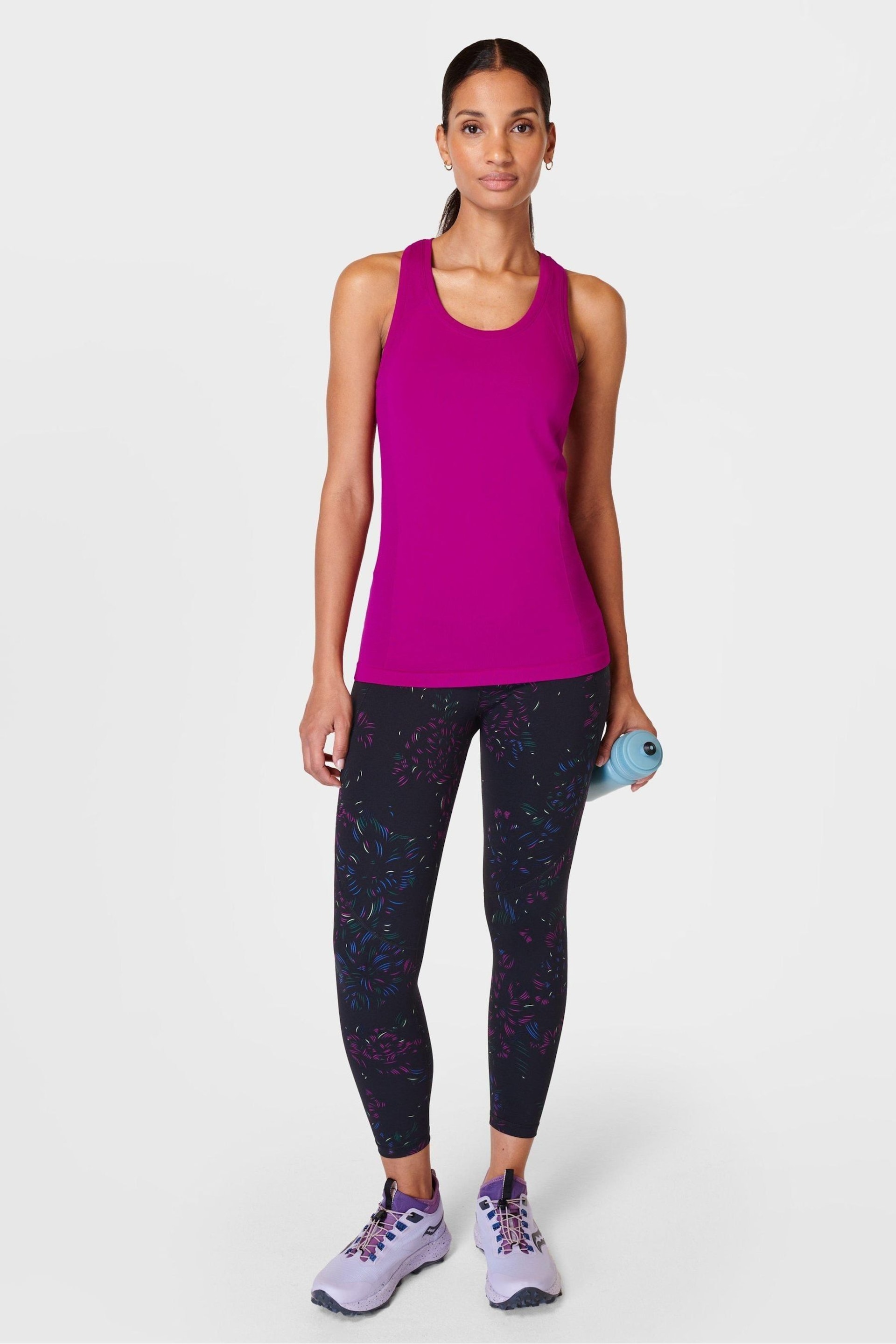 Sweaty Betty Magenta Fusion Purple Athlete Seamless Workout Tank Top - Image 4 of 8