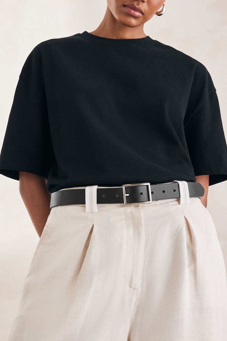 Black/Silver Regular Reversible Belt - Image 1 of 8