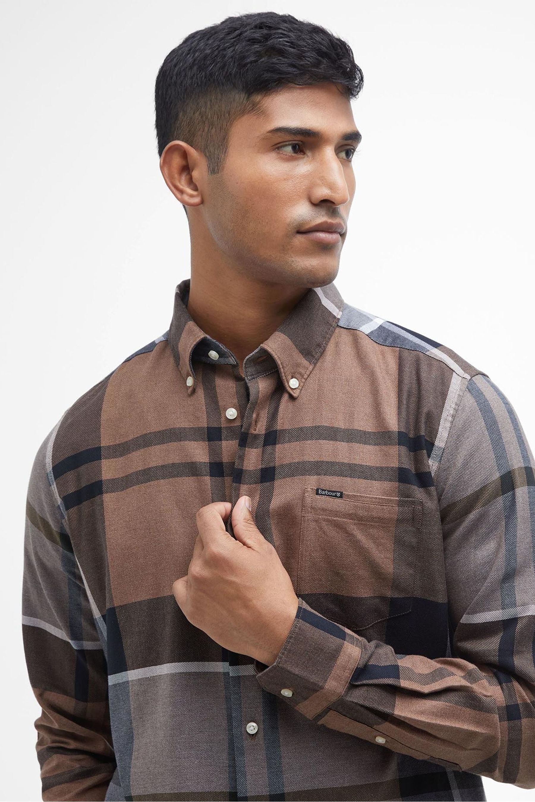 Buy Barbour Brown 100 Cotton Dunoon Tartan Check Shirt from the Next UK online shop