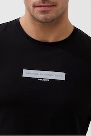 French Connection Organic Box Logo Graphic Black T-Shirt - Image 3 of 3