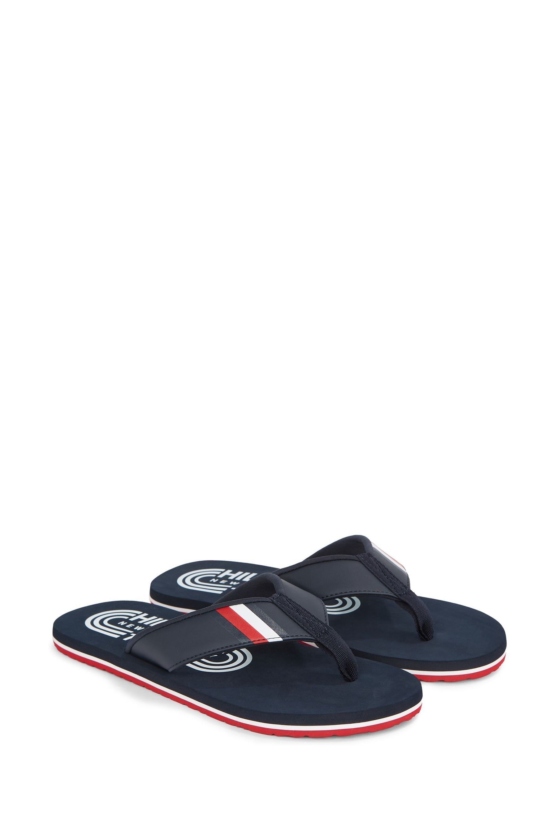 Tommy hilfiger white flip flops on sale