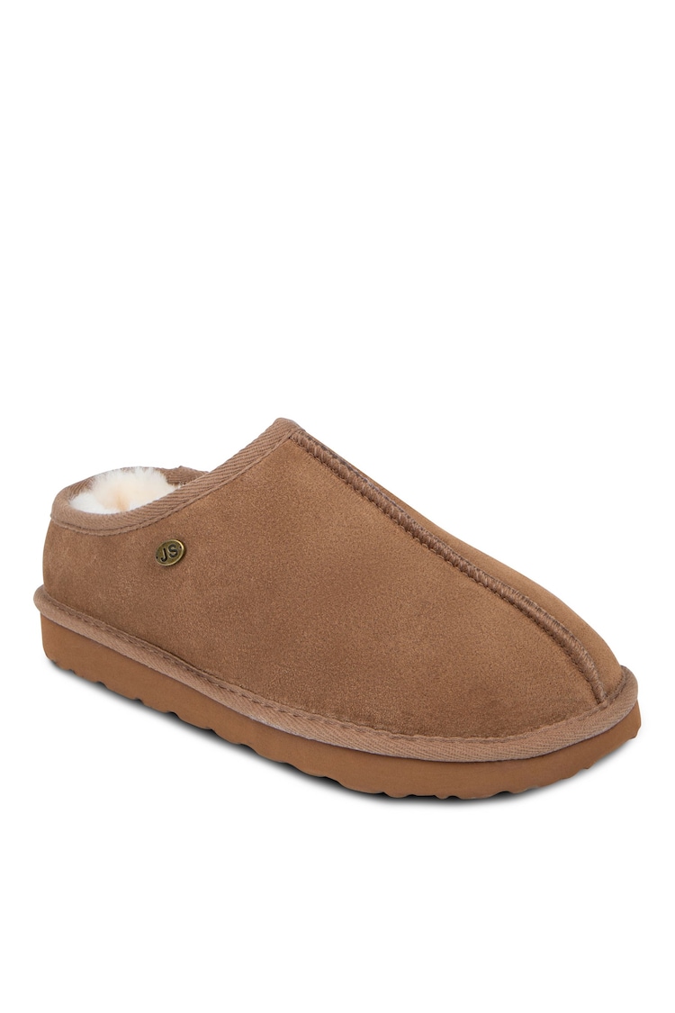 Just Sheepskin Brown Mens Louis Slippers - Image 2 of 5