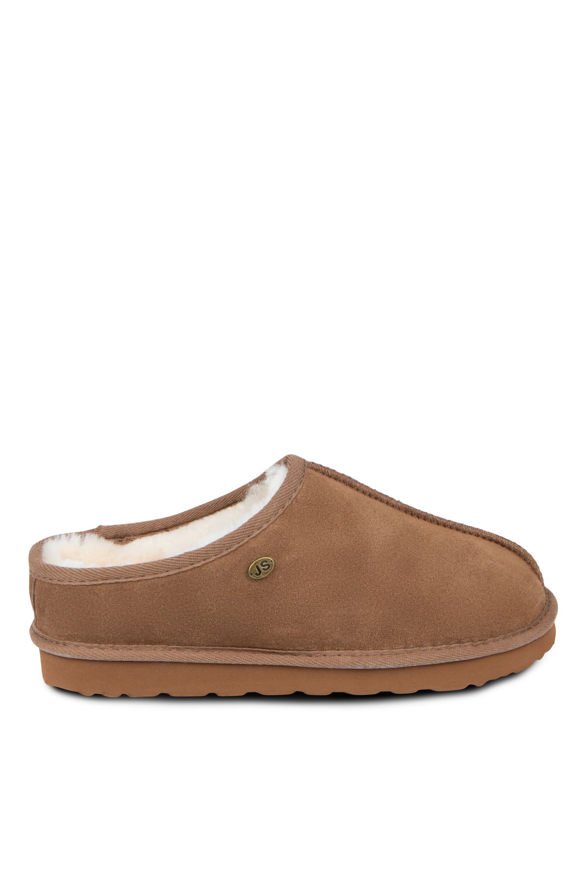 Just Sheepskin Brown Mens Louis Slippers - Image 4 of 5