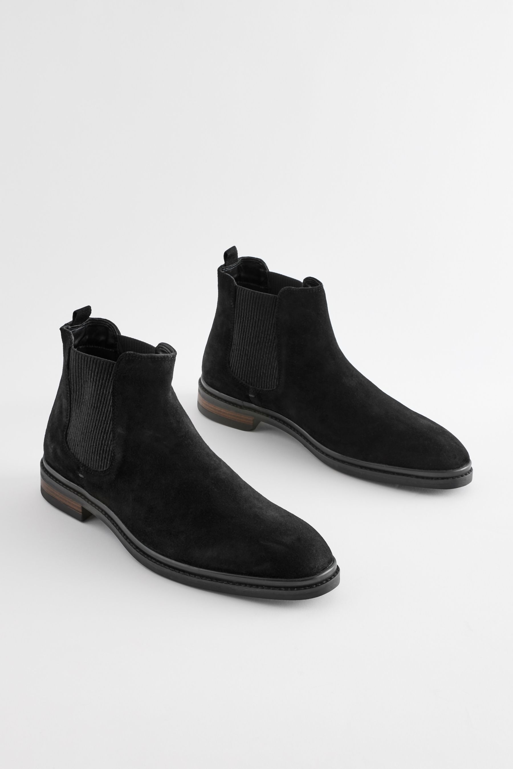 Mens black suede chelsea boots uk deals