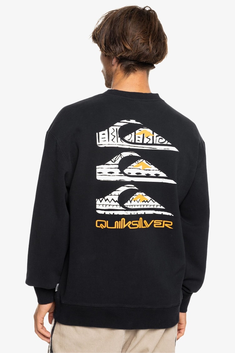 Quiksilver Black Watson Lake Logo Crew Neck Sweatshirt - Image 1 of 7