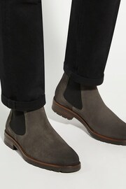 Dune London Grey Chelty Brushed Suede Chelsea Boots - Image 1 of 6