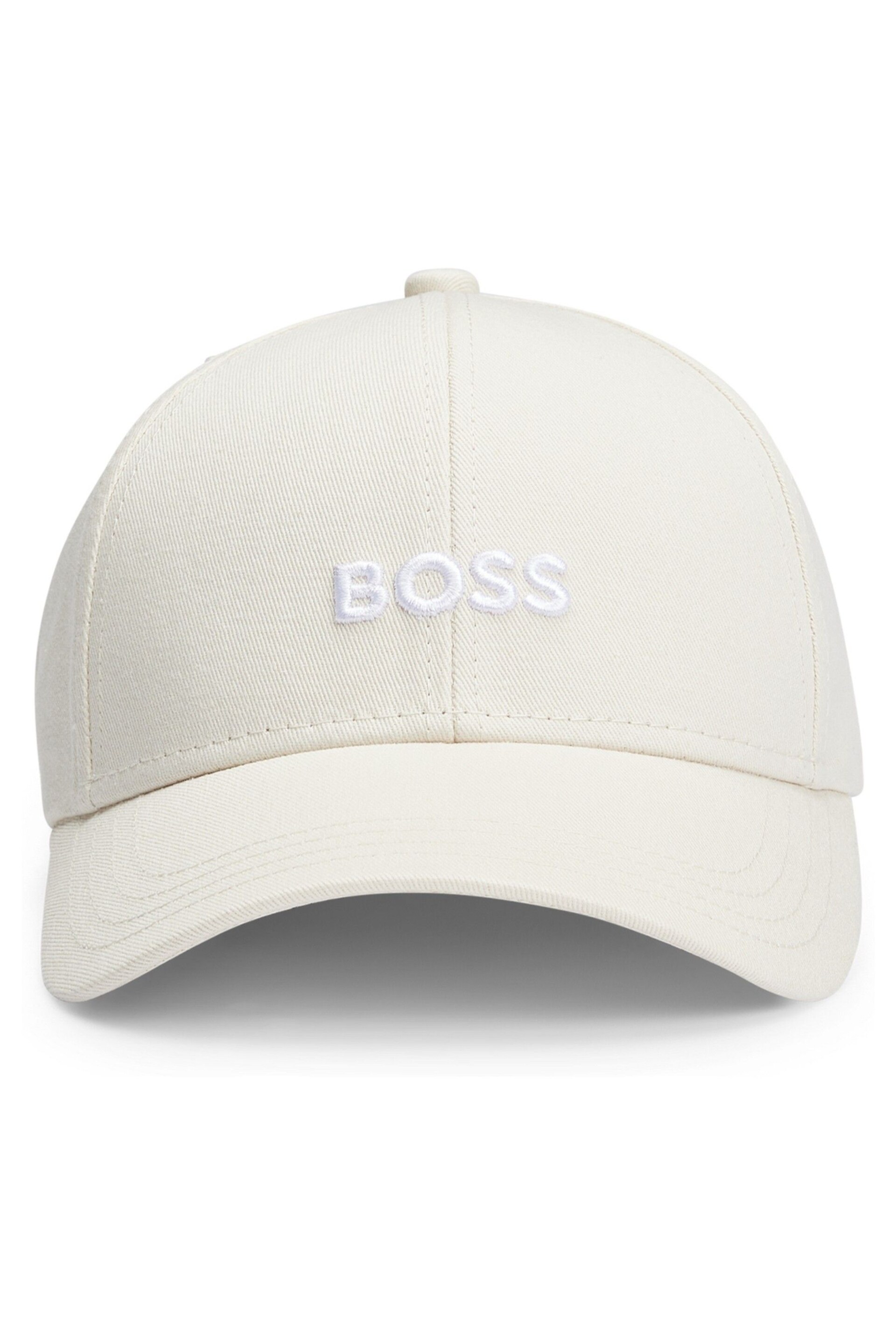 BOSS White Cotton-Twill Six-Panel Cap With Embroidered Logo - Image 2 of 5