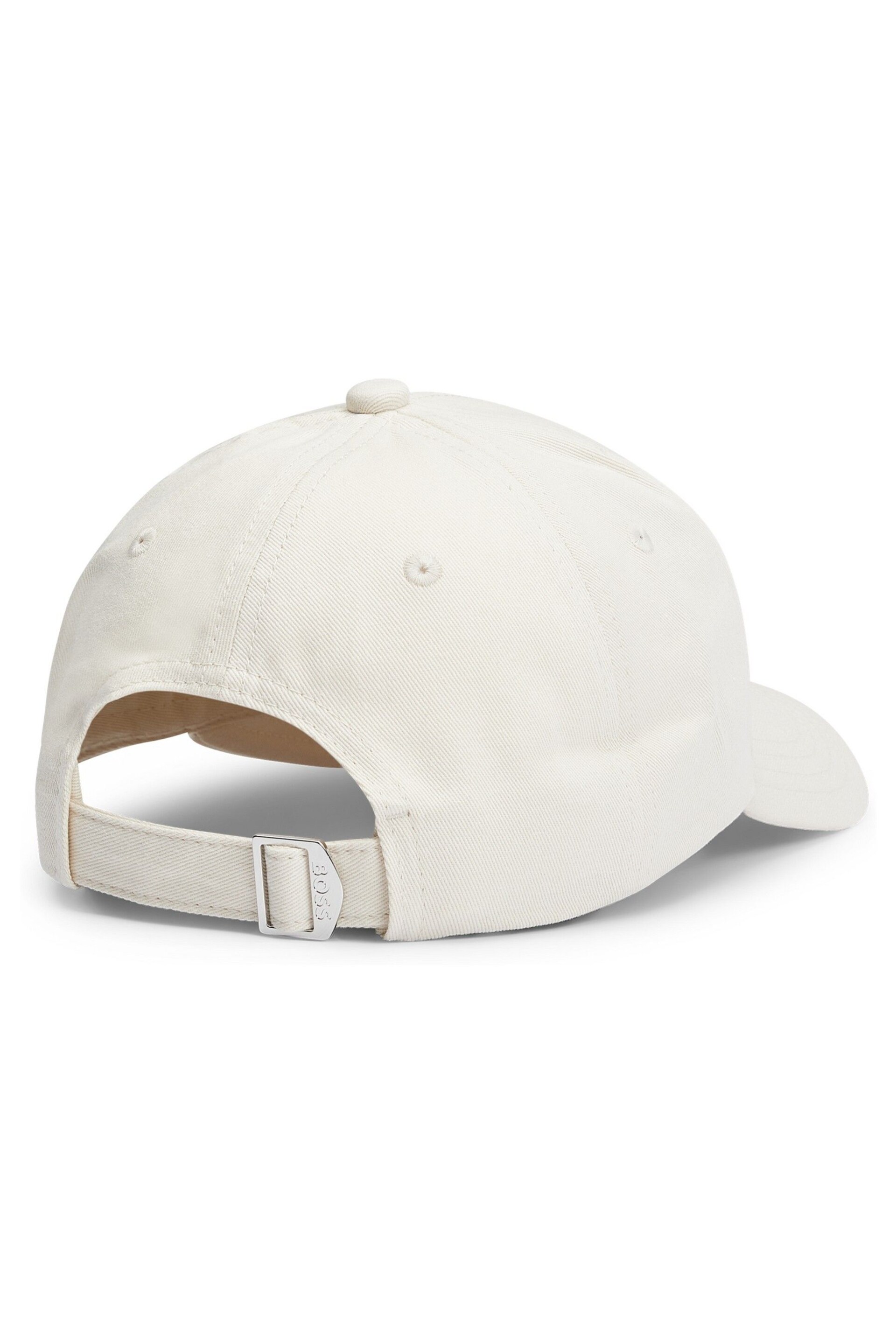 BOSS White Cotton-Twill Six-Panel Cap With Embroidered Logo - Image 3 of 5