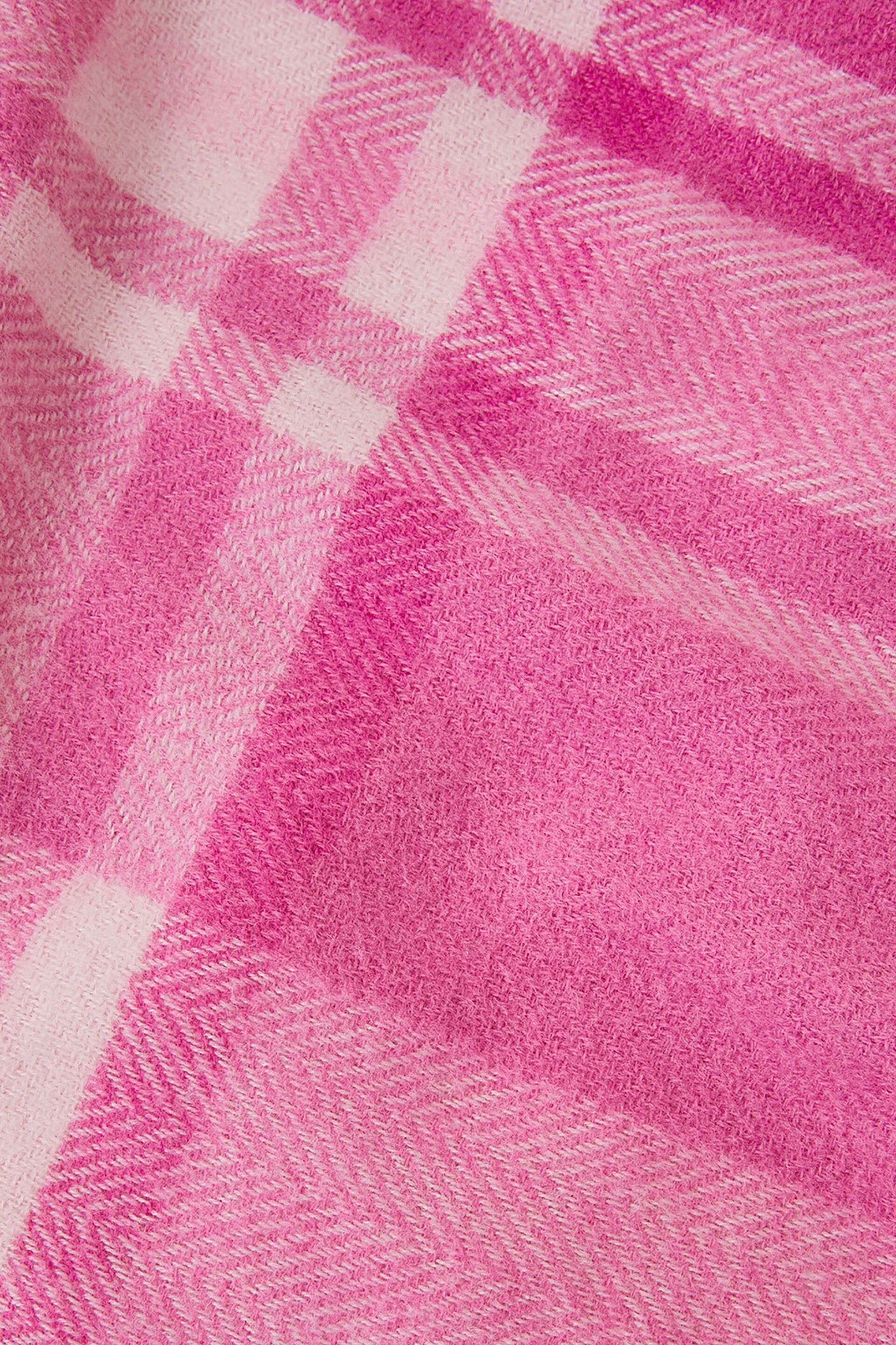 Accessorize Pink Bianca Check Blanket Scarf - Image 2 of 3