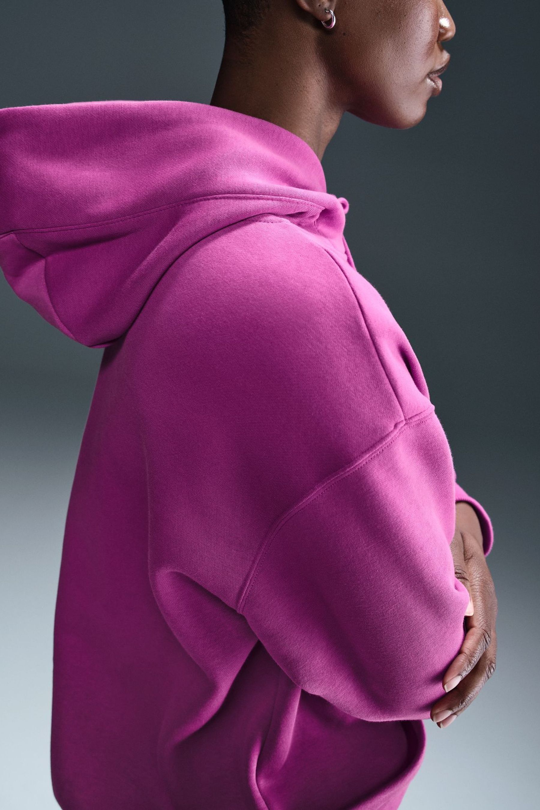 Nike triple swoosh oversized hoodie in purple sale