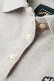 SUPERDRY Grey SUPERDRY 90s Fitted Polo Shirt - Image 6 of 6