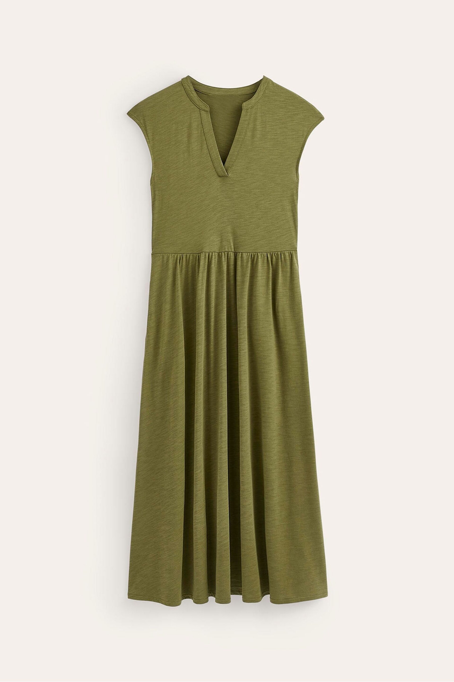 Boden Green Chloe Notch Jersey Midi Dress - Image 5 of 6