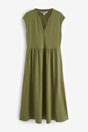 Boden Green Chloe Notch Jersey Midi Dress - Image 6 of 6