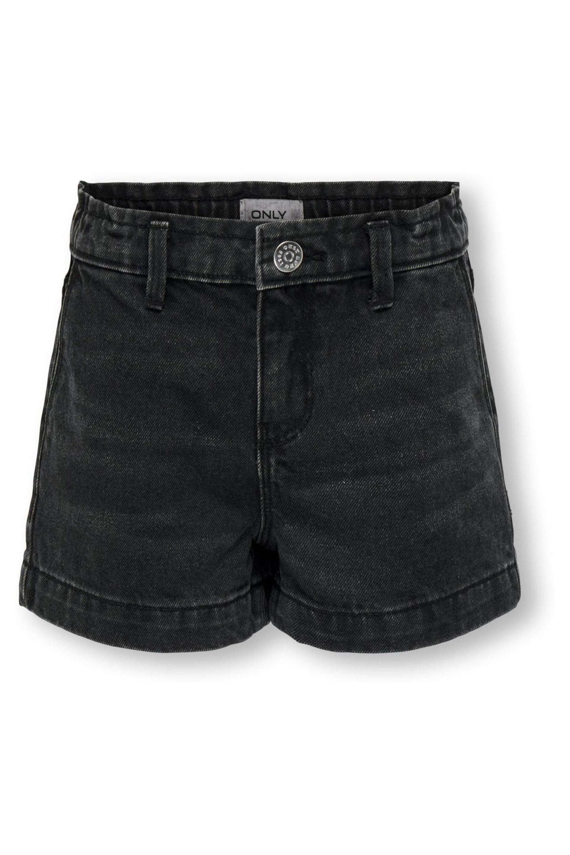 ONLY KIDS High Waisted Denim Black Shorts - Image 2 of 3