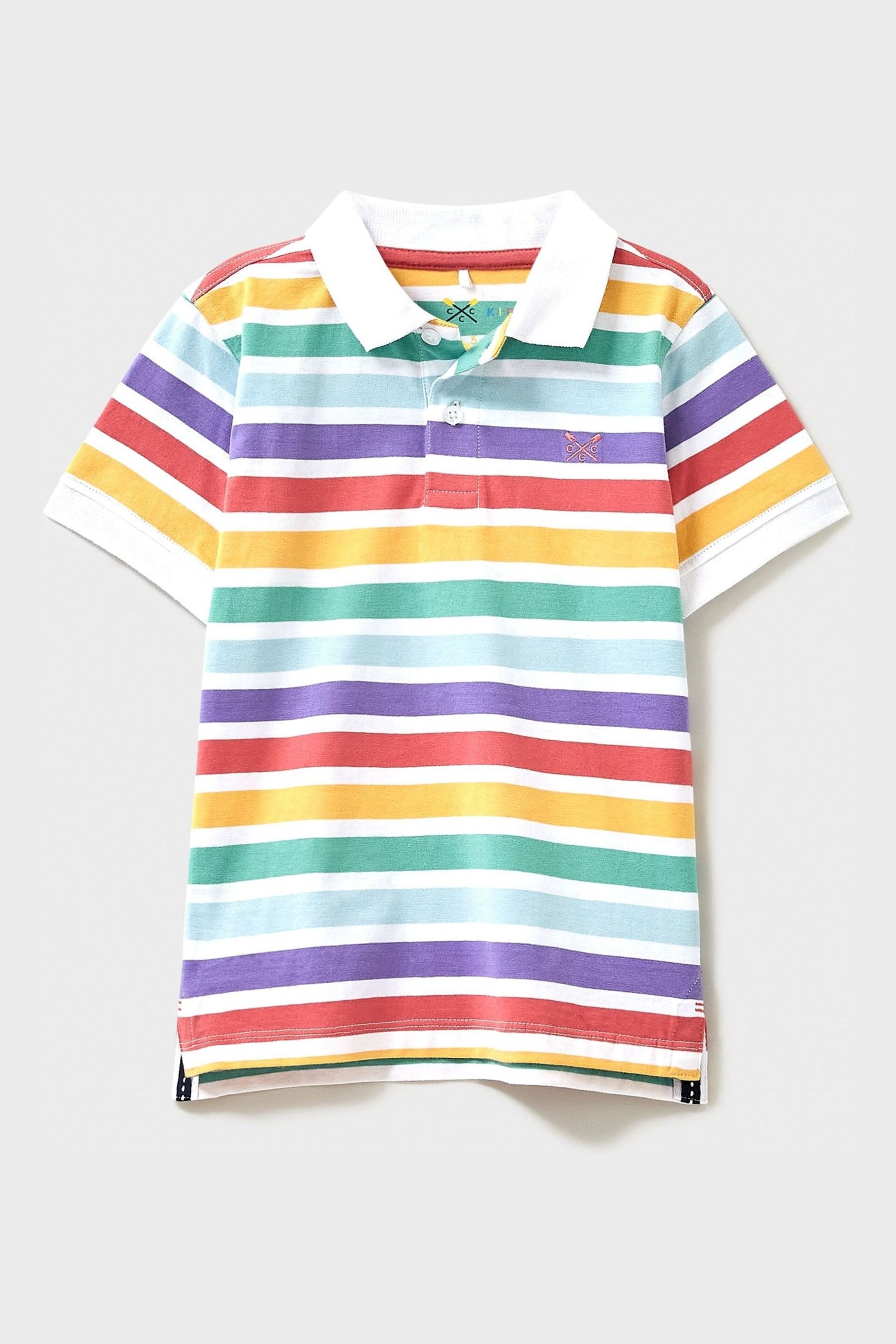 Crew Clothing Multi Yarn Dye Stripe Polo Shirt - Image 1 of 3