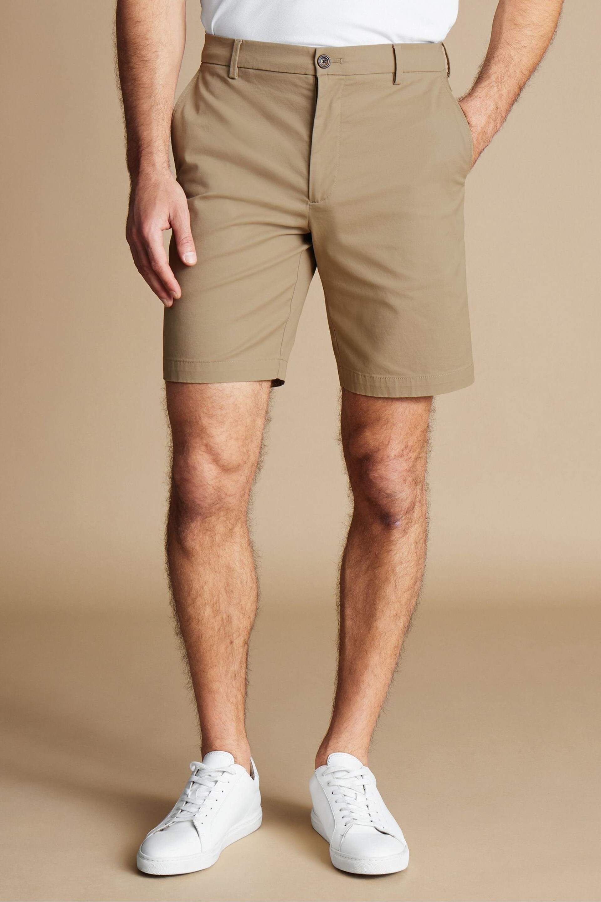 Charles Tyrwhitt Brown Cotton Shorts - Image 1 of 6