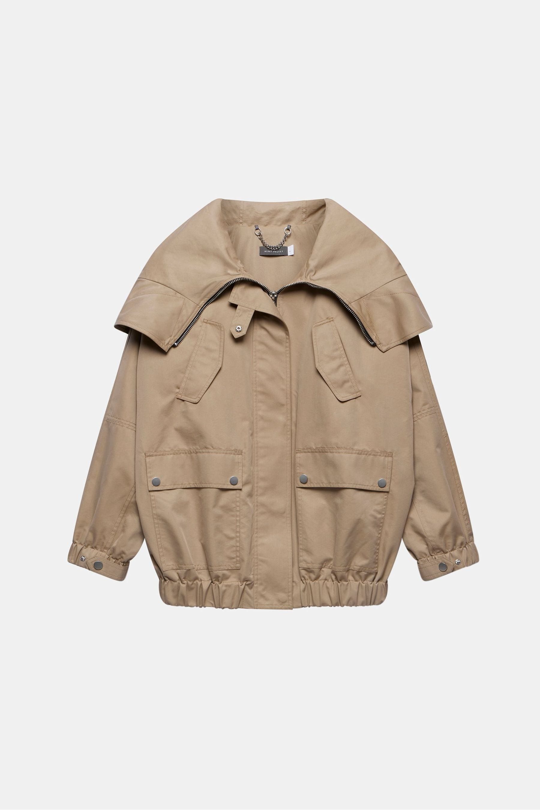 Buy Mint Velvet Natural Camel Short Parka Jacket from Next Kuwait