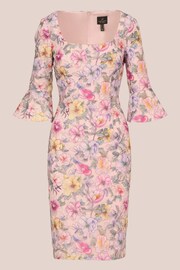 Adrianna Papell Pink Floral Printed Short Dress - Image 6 of 7