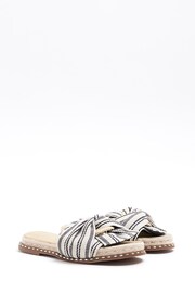 River Island Navy Twisted Flat Sandals - Image 2 of 6