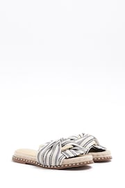 River Island Navy Twisted Flat Sandals - Image 6 of 6