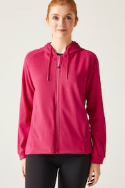 Regatta Pink Flamino Full Zip Hooded Fleece - Image 1 of 9