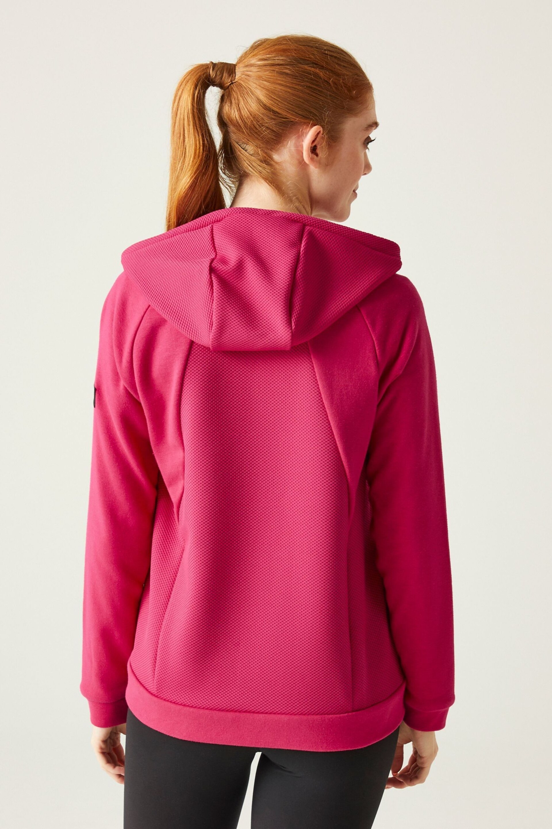Regatta Pink Flamino Full Zip Hooded Fleece - Image 2 of 9