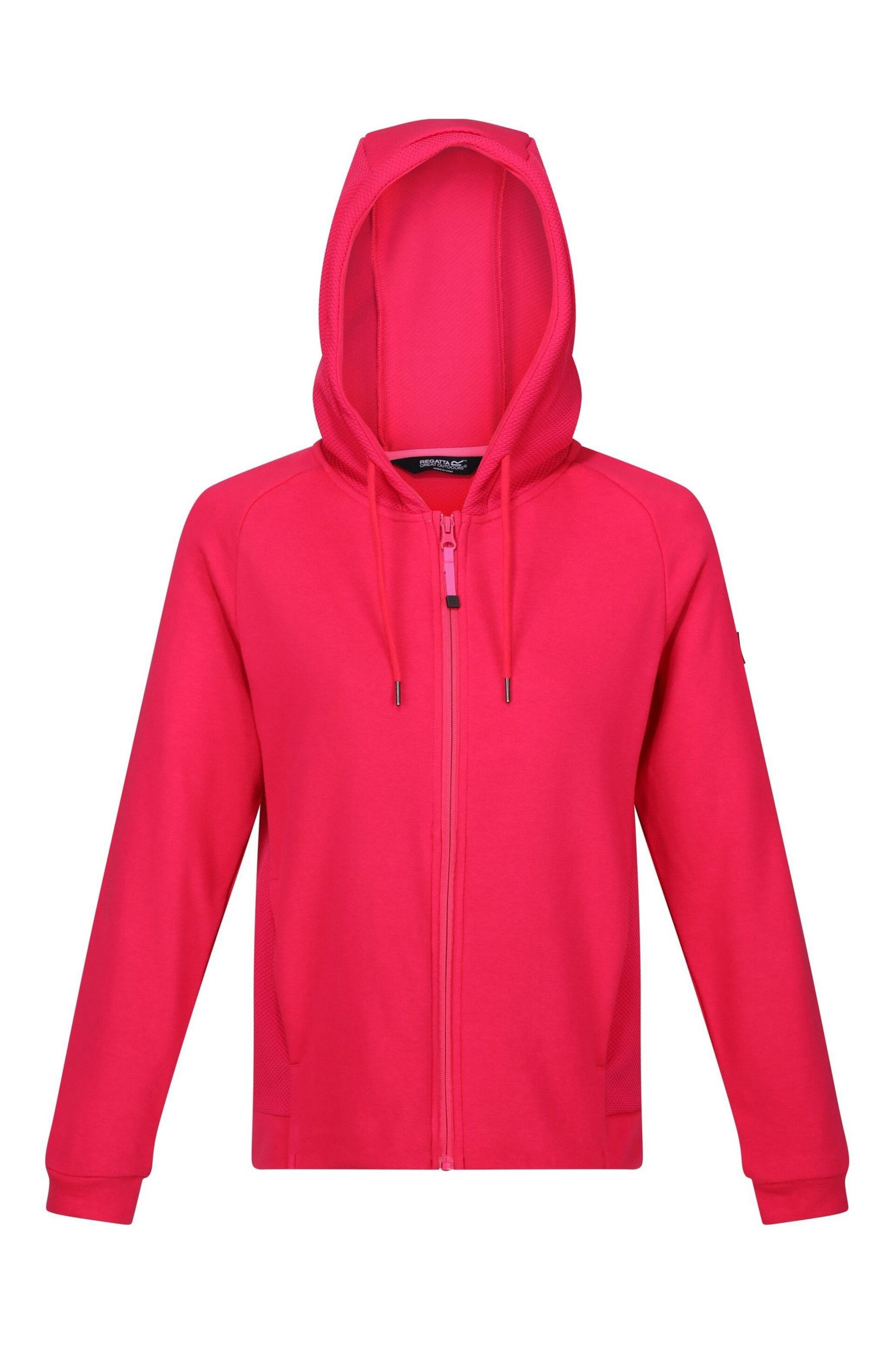 Regatta Pink Flamino Full Zip Hooded Fleece - Image 7 of 9