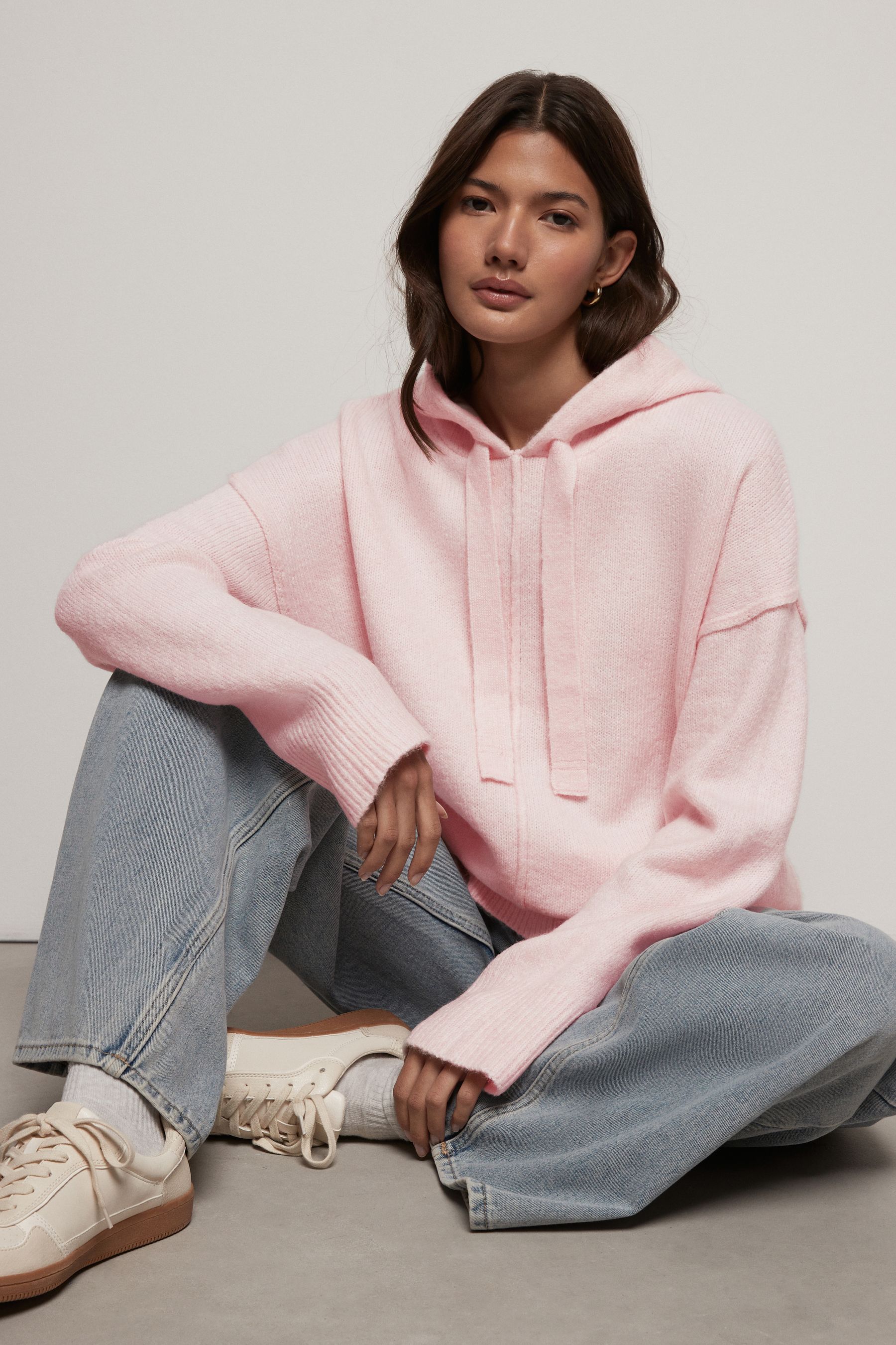 Pink hooded jumper online