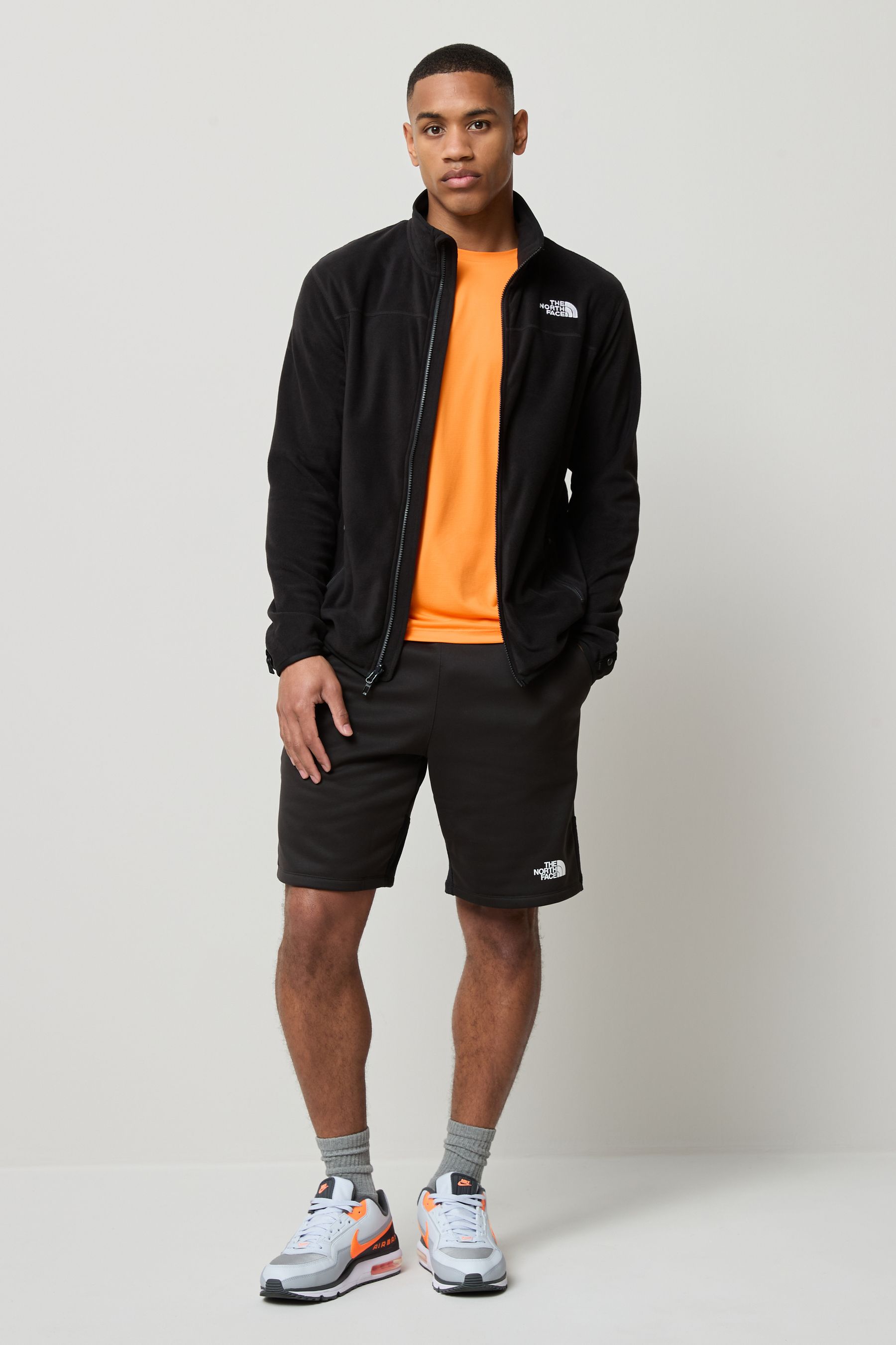 Mens north face black fleece 2025