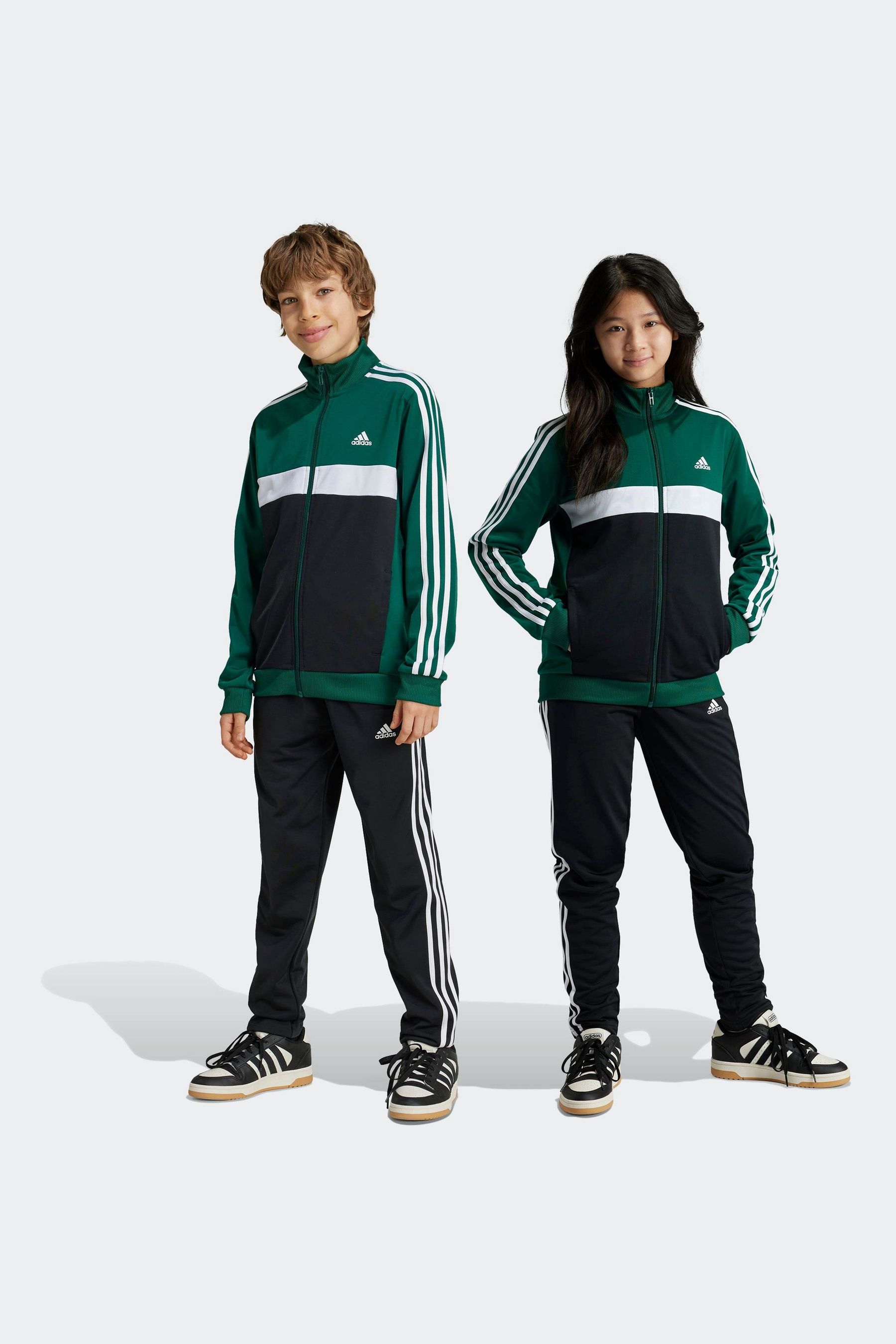 Green and white adidas sweatsuit cheap