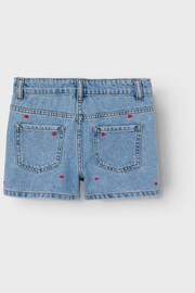 Name It Blue Denim Love Heart Shorts - Image 4 of 4