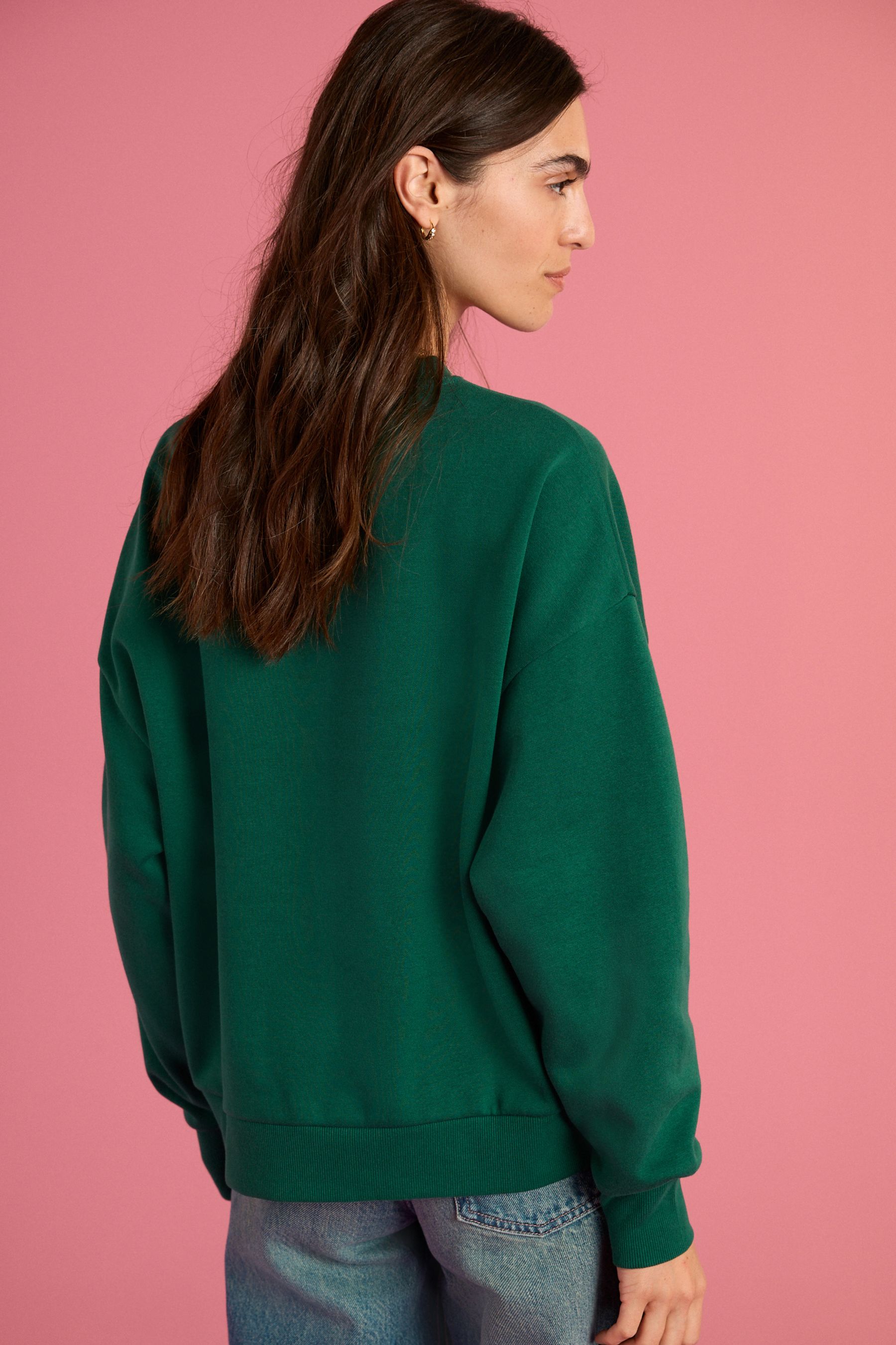 Buy Forest Green Official Wicked Movie License Oz Varsity Green Crewneck Sweatshirt from the Next UK online shop