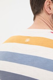 FatFace Natural Seacombe Block Stripe T-Shirt - Image 4 of 5