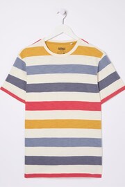FatFace Natural Seacombe Block Stripe T-Shirt - Image 5 of 5