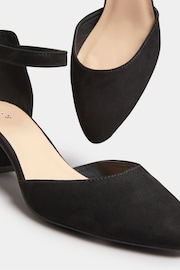 Long Tall Sally Black Micro Point Two Part Mid Heels - Image 4 of 5