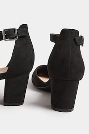 Long Tall Sally Black Micro Point Two Part Mid Heels - Image 5 of 5