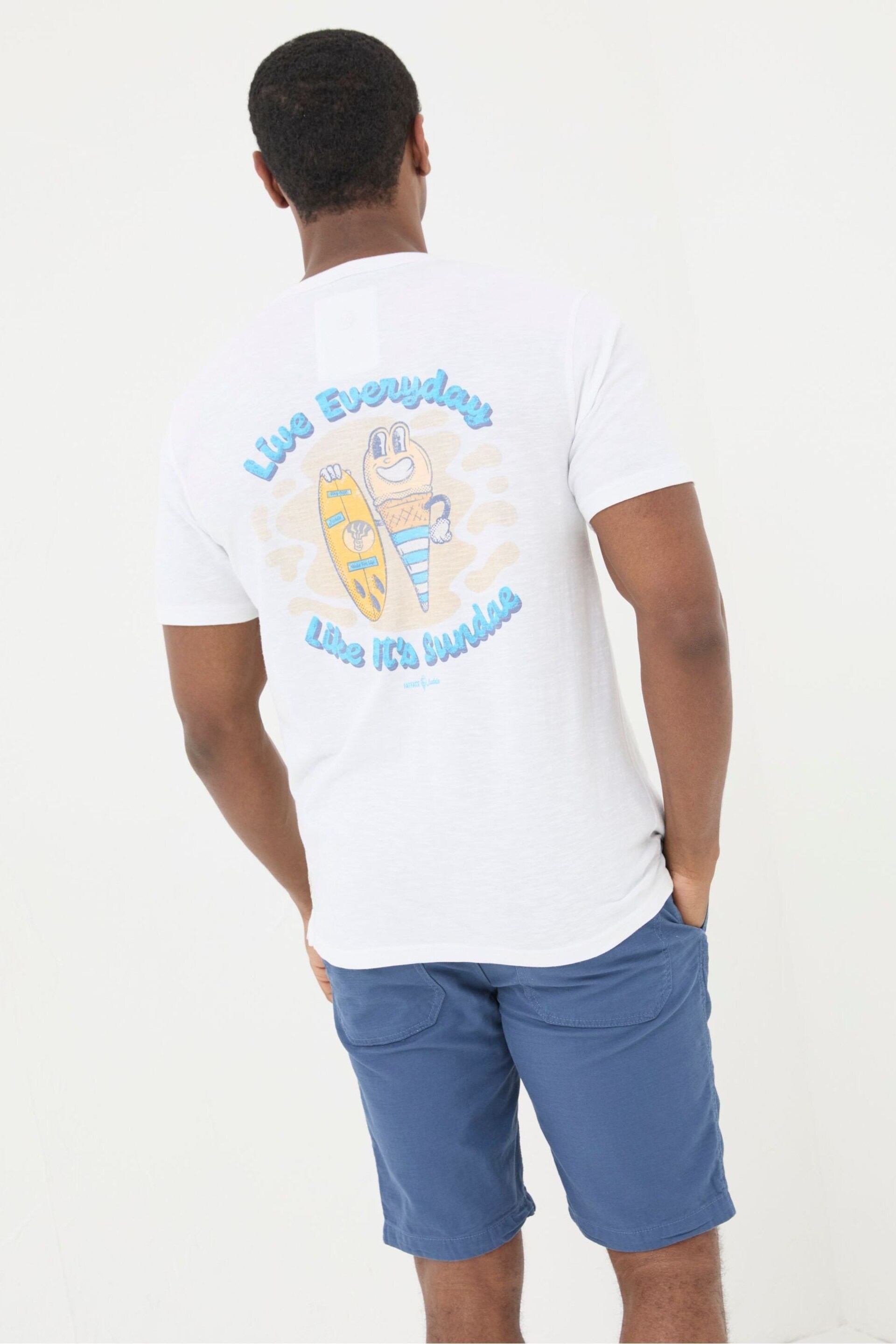 FatFace White Judes Sundae Best T-Shirt - Image 2 of 6