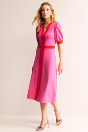 Boden Pink Petite Petra Puff Sleeve Ponte Dress - Image 4 of 5