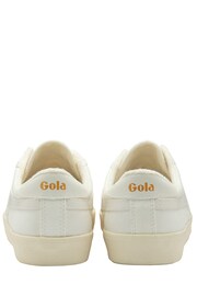 Gola White Ladies Tennis Mark Cox Canvas Lace-Up Trainers - Image 3 of 4