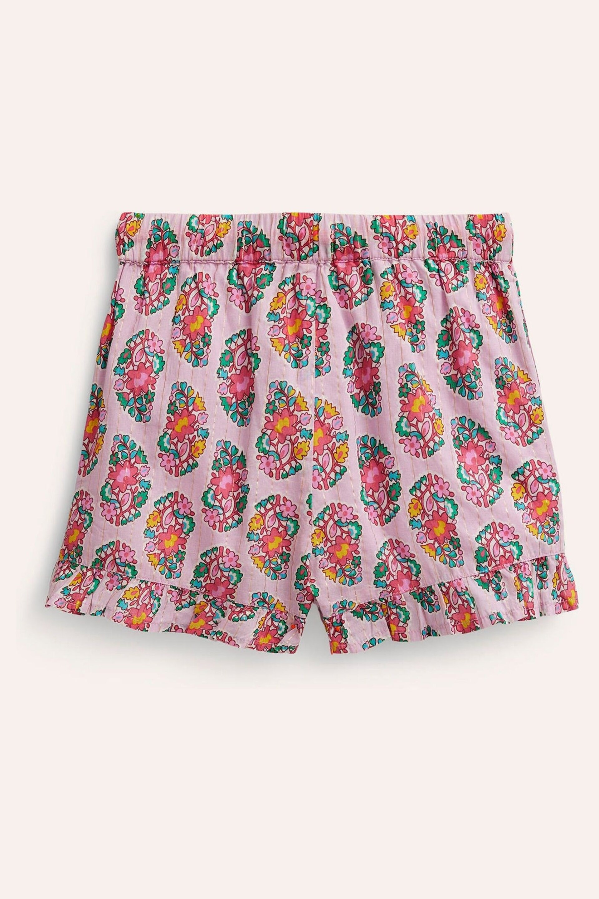 Boden Pink Frill Hem Woven Shorts - Image 2 of 3