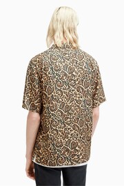 AllSaints Black Leo Paisley Short Sleeve Shirt - Image 5 of 6